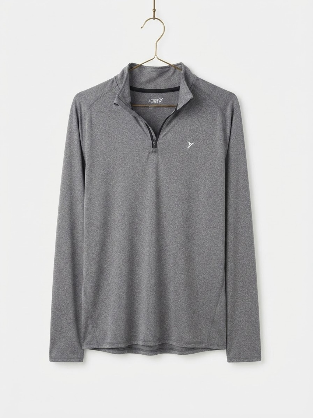 Old Navy Gray Heather Quarter-Zip Performance Pullover